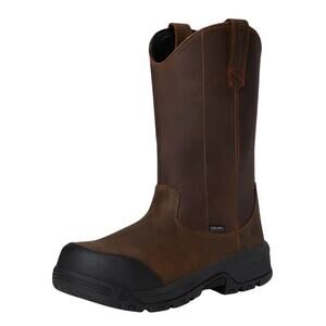 Keen Womens Evanston Carbon Toe Work Boot 11 WIDE Brown Leather Waterproof NIB